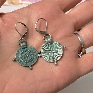 Coin patina earrings New